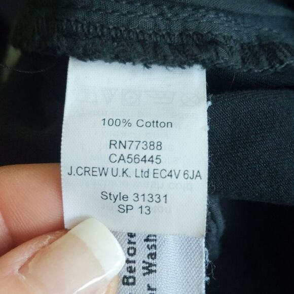 J. Crew blue/gray Scout Capri pants, 100% cotton, size 10 - Picture 6 of 8